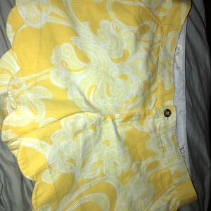 Yellow Scalloped Lilly Pulitzer Shorts